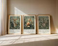 William Morris Woodland Print set, Deer, Fox and Hare Wall Art, UNFRAMED